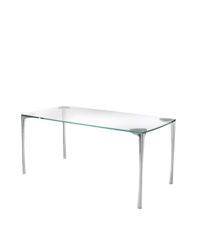 Cubo Dining Table, Clear/SilverAs You See