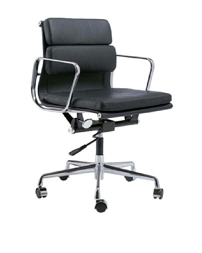 Cubo Leather Office Chair, Black