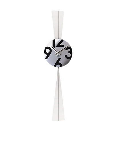 Stainless Steel Round Pendulum Wall Clock, 28.5