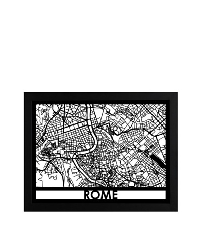 Cut Maps Rome Framed 3-D Street Map