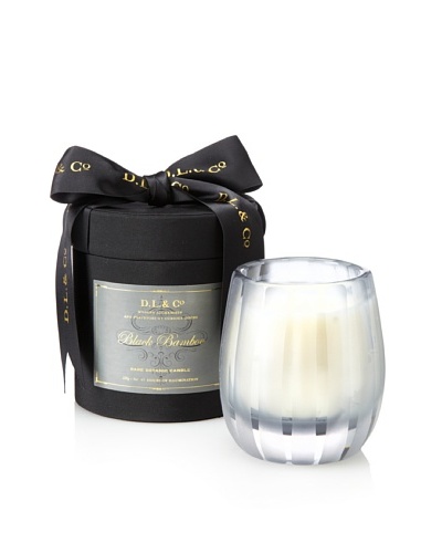 D. L. & Co. Black Bamboo Barrel Stripe Candle, 8-oz.