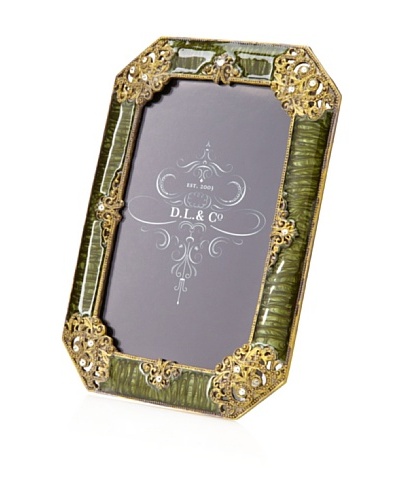 D. L. & Co. Ornate Frame, Green, 4 x 6