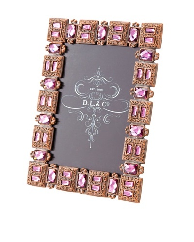 D. L. & Co. Jeweled Frame, Violet, 4 x 6