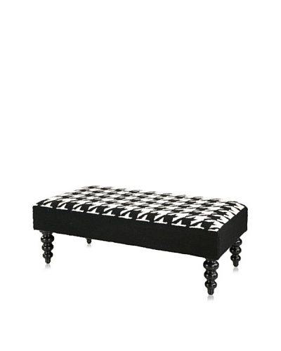 D.L. Rhein Houndstooth Bench, Black/ White