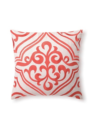 D.L Rhein Tile Embroidery Pillow, Mango, 16″ x 16″