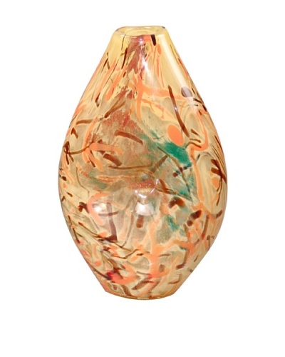 Dale Tiffany Glass Vase, 8 x 12.5