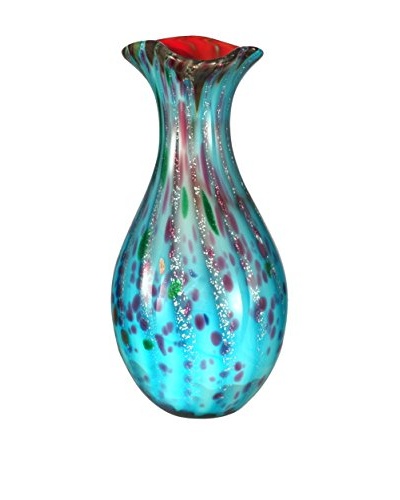 Dale Tiffany Lagood Art Vase, Aqua Multi