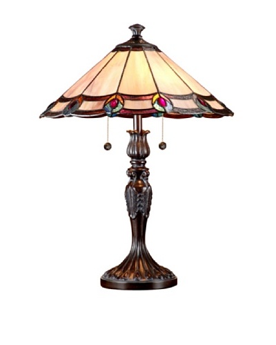 Dale Tiffany Aldridge Peacock Table Lamp
