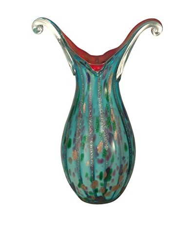 Dale Tiffany Morgan Art Glass Vase, Blue Multi