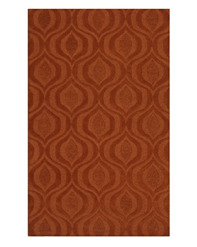 Dalyn Tones Geometric Wool Rug, Pumpkin [Pumpkin]