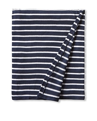 Darzzi Aqua Stripe Throw, Navy/Natural