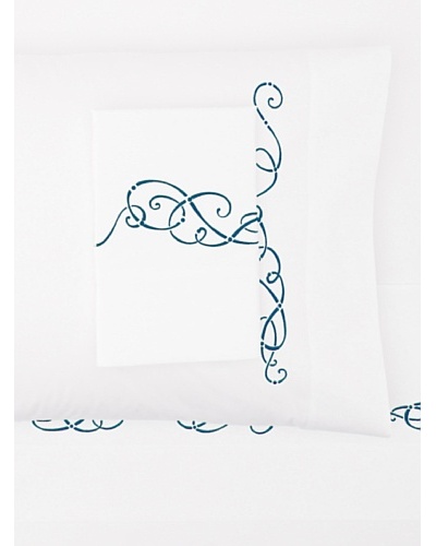 Dea Botticelli Embroidery Sheet Set [Navy]