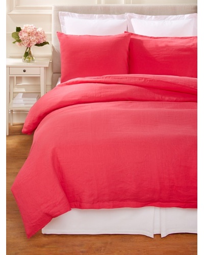 Dea Laguna Pre Washed Linen Duvet Set [Fuchsia]