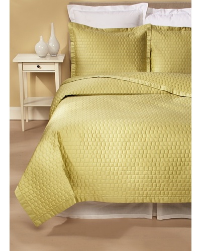 Dea Quilted Coverlet Set [Celadon Green]