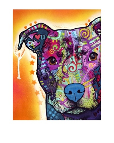Dean Russo Heart U Pit Bull Limited Edition Giclée Canvas