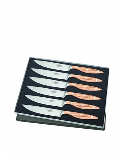 Del Ben 6-Piece Essentium Forged Olivewood Handle Steak Knife Set