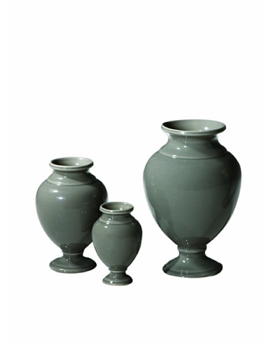 Global Views Set of 3 Pompeii Urns, Stone