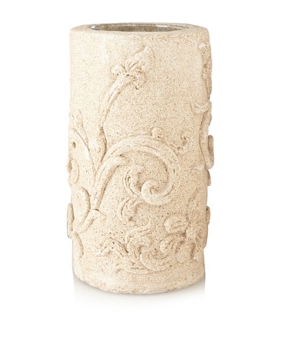 Florero Tall Sandstone Vase with Glass Insert