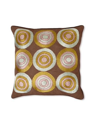 Design Accents 9 Circles, Brown, 20 x 20