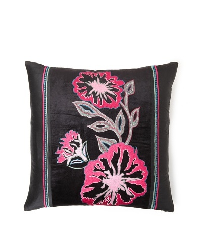 Design Accents Fuchsia Flower, Black, 20″ x 20″