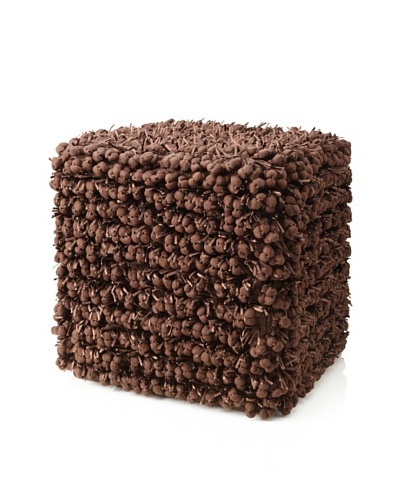 Design Accents Funberry Pouf, Chocolate, 18 x 18 x 18