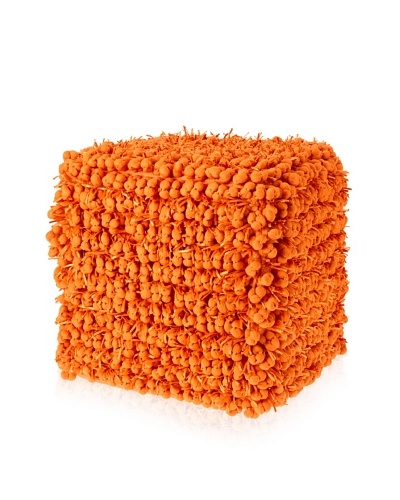 Design Accents Funberry Pouf, Orange, 18″ x 18″ x 18″