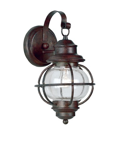 Design Craft Carter Wall Lantern, Small, Gilded Copper