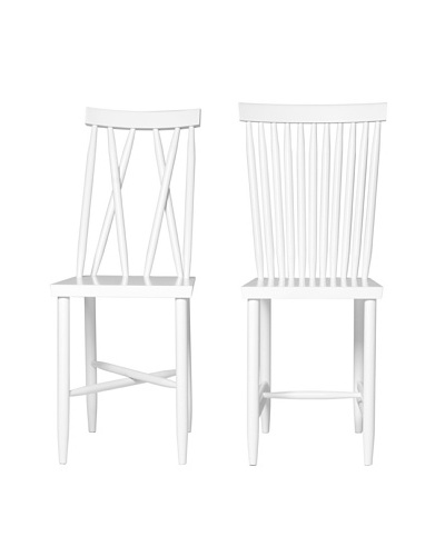 Design House Stockholm “One” & “Two” Family Chair Duo, White