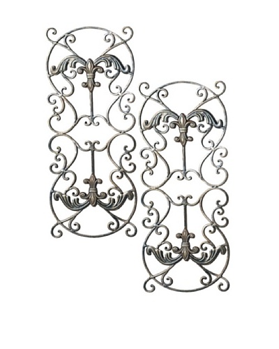 Dessau Home Set of 2 Fleur-de-Lis Wall Panels