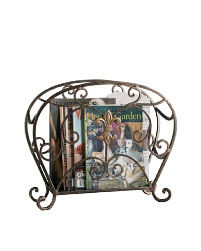 Dessau Home Fleur-de-Lis Magazine Holder