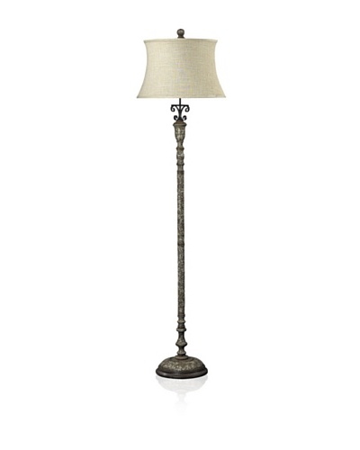 La Loire Halifax Grey Scroll Work Floor Lamp