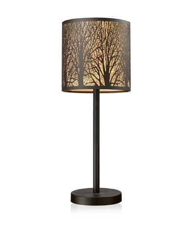 Dimond Lighting Woodland Sunrise 1-Light Portable Lamp, Aged Bronze