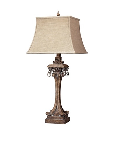 Stanton Distressed Table Lamp, Corbel
