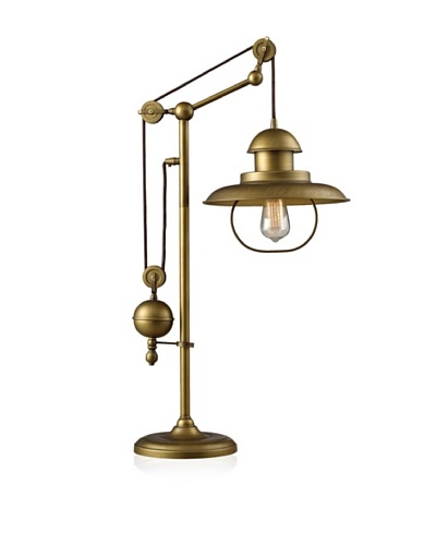 Dimond Lighting Farmhouse Antique Brass Pendant Table Lamp