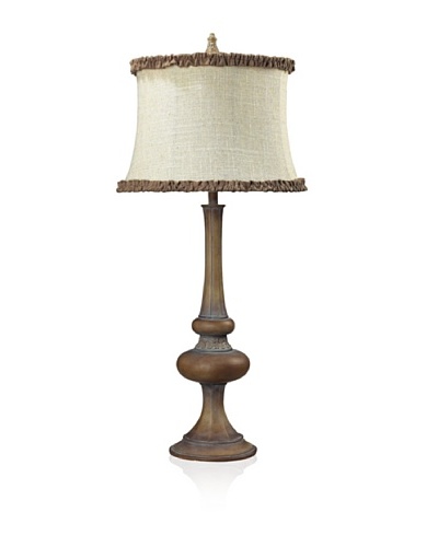 Dawn Hill Carmel Wood Finish Table Lamp