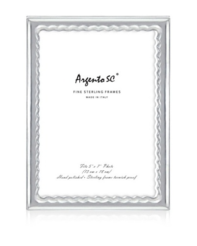 Argento SC Onda Sterling Picture Frame, 5 x 7