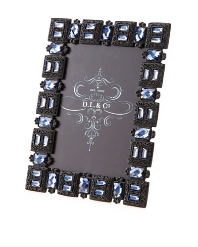 D. L. & Co. Jeweled Frame, Blue, 4 x 6