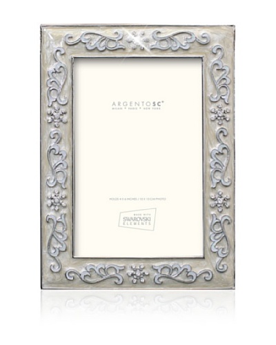 Swarovski by Argento SC Precious Picture Frame, Ivory, 4 x 6