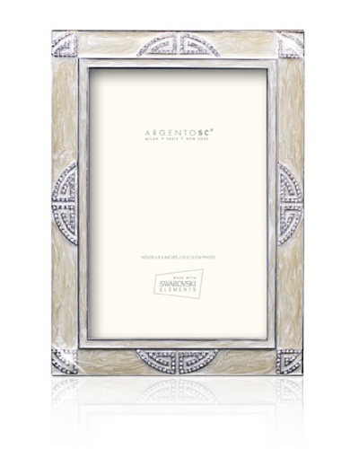 Swarovski by Argento SC Embassy Picture Frame, Ivory, 4 x 6