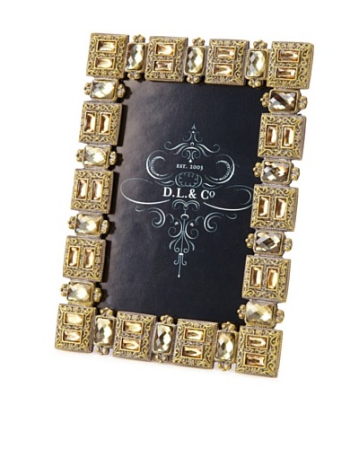 D. L. & Co. Jeweled Frame, Amber, 4″ x 6″