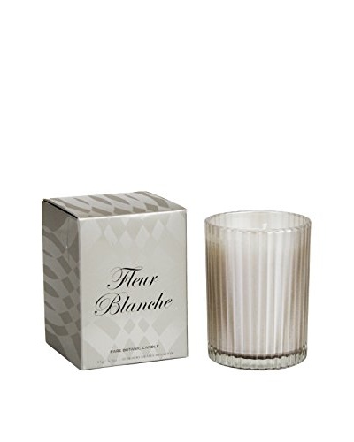 D.L. & Co. Ribbed Glass 6.5-Oz. Tumbler Candle, Fleur Blanche