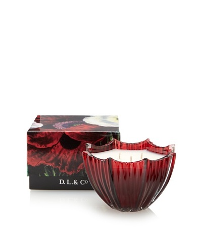 D.L. & Co. Red Rose 7-Oz. Scalloped Candle in Gift Box