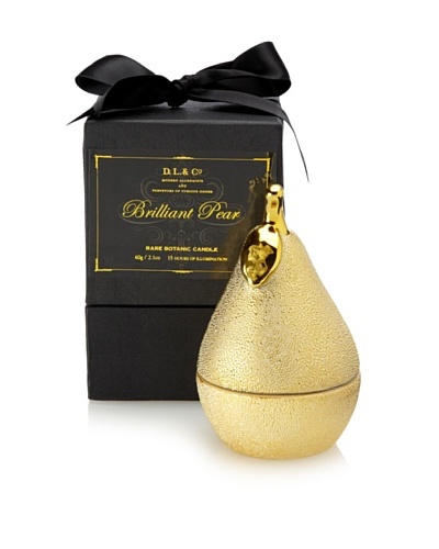 D.L. & Co. Brilliant Gold 2.1-Oz. Pear Candle in Gift Box