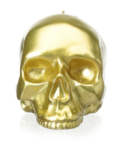 D.L. & Co. Skull Candle, Gold, Medium