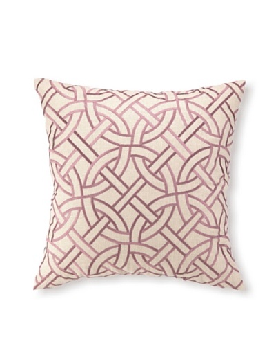 D.L Rhein Circle Link Embroidery Pillow, Orchid, 20″ x 20″
