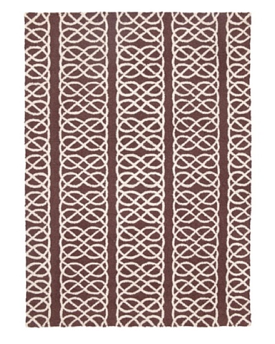 D.L. Rhein Nautical Knot Hook Rug [Chocolate]