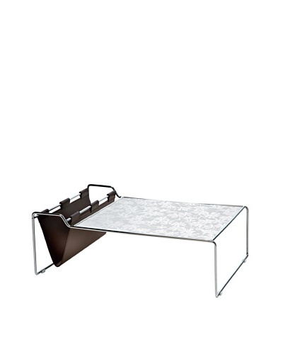 Domitalia Bijou Rectangular Coffee Table, Silver/WhiteAs You See