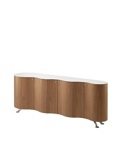 Domitalia Palio Sideboard, Chrome/Walnut