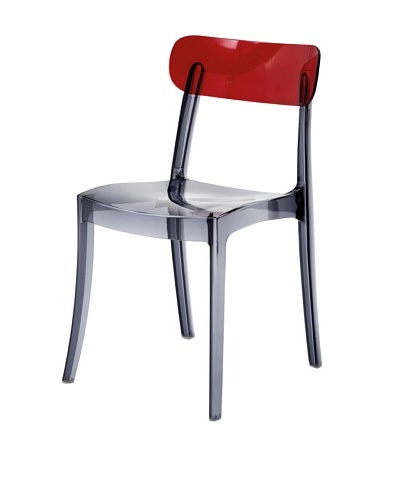 DOMITALIA New Retro Chair, Smoke/Red