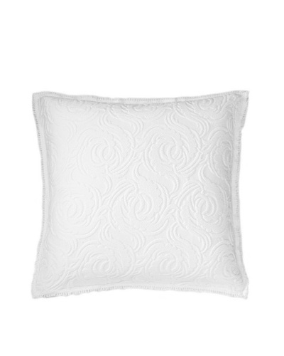 DownTown Co. Rose De Chenille Euro Sham, White